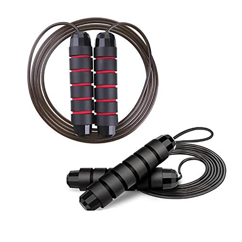 Cuerdas de Saltar 2 PCS, Profesional Cuerda de Salto Sin Enredos de Velocidad con Mango de Espuma de Suave, Fácilmente Ajustable para Fitness Ejercicio Quema Grasa Aumentar la Resistencia Cuerdas de Saltar 2 PCS, Profesional Cuerda de Salto Sin Enredos de Velocidad con Mango de Espuma de Suave, Fácilmente Ajustable para Fitness Ejercicio Quema Grasa Aumentar la Resistencia