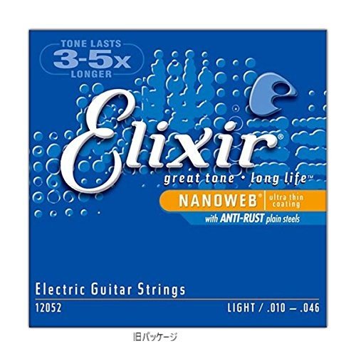 Cuerdas para guitarra eléctrica Elixir Strings con recubrimiento NANOWEB, calibre ligero (.010-.046)