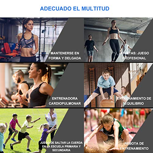 Cuerdas para Saltar Ajustable Saltar la Cuerda de Fitness y Mango de Espuma con Contando Cuerda de Salto para Niños Niña Mujer Entrenamiento,Juego Escolar,Actividad al Aire Libre Cuerdas para Saltar Ajustable Saltar la Cuerda de Fitness y Mango de Espuma con Contando Cuerda de Salto para Niños Niña Mujer Entrenamiento,Juego Escolar,Actividad al Aire Libre