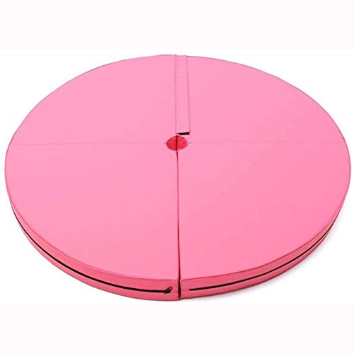 Cuero sintético Plegable, Polo de Entrenamiento Bailando Seguridad de Choque Mat Plegable de Cuero Plegable, colchoneta Protectora Pole Dance,Rosado