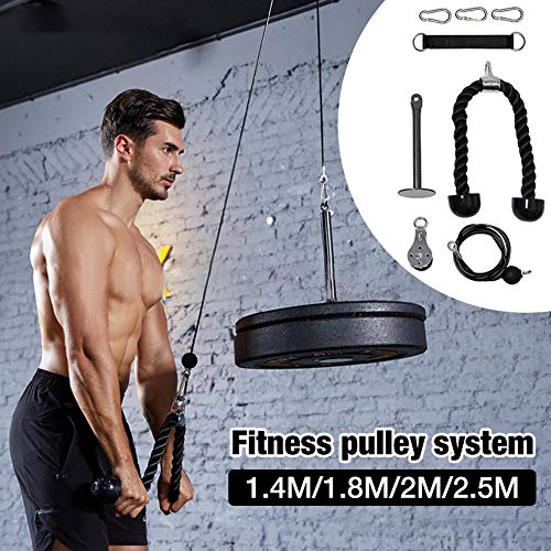 cuffslee Sistema De Fijación De La Máquina De Cable De Polea De Ejercicios, Flexiones De Bíceps, Extensiones De Tríceps Ejercicios De Ejercicios, Equipos De Ejercicios para El Gimnasio En Casa (2 M)