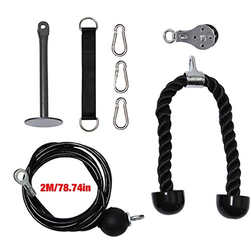 cuffslee Sistema De Fijación De La Máquina De Cable De Polea De Ejercicios, Flexiones De Bíceps, Extensiones De Tríceps Ejercicios De Ejercicios, Equipos De Ejercicios para El Gimnasio En Casa (2 M) cuffslee Sistema De Fijación De La Máquina De Cable De Polea De Ejercicios, Flexiones De Bíceps, Extensiones De Tríceps Ejercicios De Ejercicios, Equipos De Ejercicios para El Gimnasio En Casa (2 M)