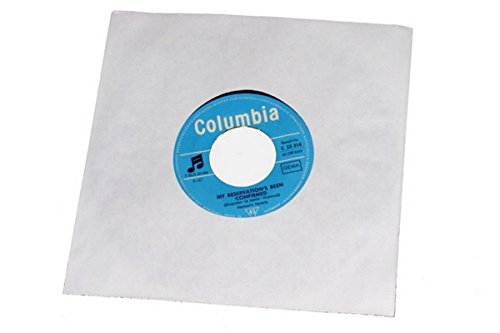 CUIDATUMUSICA 100 Fundas Interiores de Papel Discos de Vinilo Singles 7" (Los Discos Pequeños) / Ref.2514 - Marca Cuida Tu Musica -