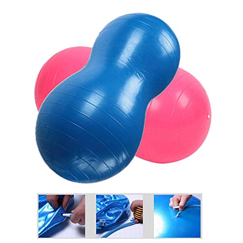 cuiyoush Pelota de yoga en forma de cacahuete bolas de masaje pilates bola de masaje fitness accesorios deportivos púrpura