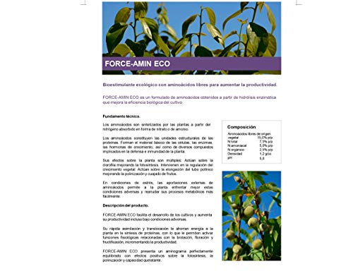 CULTIVERS Force-Amin Eco de 1 l. Abono - Fertilizante de Aminoácidos Vegetales potencia el crecimiento de tu plantas en exterior e interior. Aumenta la productividad CULTIVERS Force-Amin Eco de 1 l. Abono - Fertilizante de Aminoácidos Vegetales potencia el crecimiento de tu plantas en exterior e interior. Aumenta la productividad