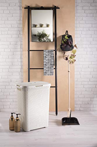 Curver 189207 - Cesta de ropa Natural Style, con tapa natural, 42.8 x 32.1 x 59.5 cm, color blanco Curver 189207 - Cesta de ropa Natural Style, con tapa natural, 42.8 x 32.1 x 59.5 cm, color blanco