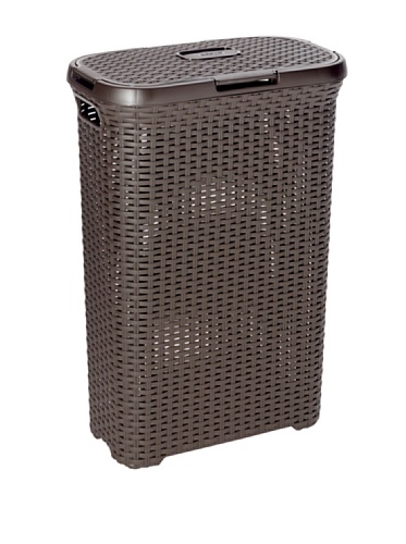 Curver 193009 - Cesta de ropa Natural Style, con tapa configurable, 40 L, color chocolate Curver 193009 - Cesta de ropa Natural Style, con tapa configurable, 40 L, color chocolate