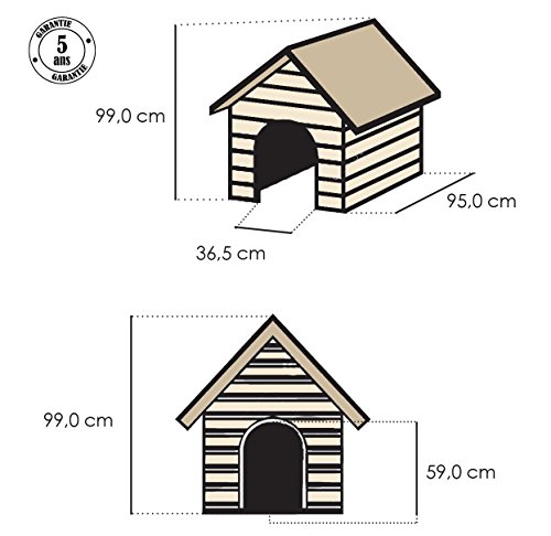 Curver 221088 Caseta de perro, 95 x 99 x 99 cm