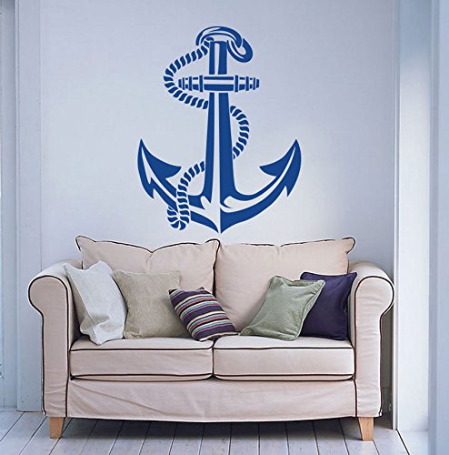 customwallsdesign Adhesivo Decorativo para Pared de Vinilo Ancla náutica, decoración para la Pared