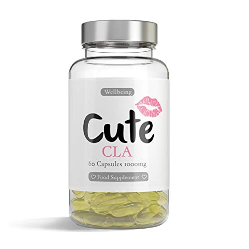 Cute Nutrition CLA Softgels 1000mg sin OMG Pastillas de Ácido Linoleico Conjugado Natural Súper Fuerte Para Mujeres