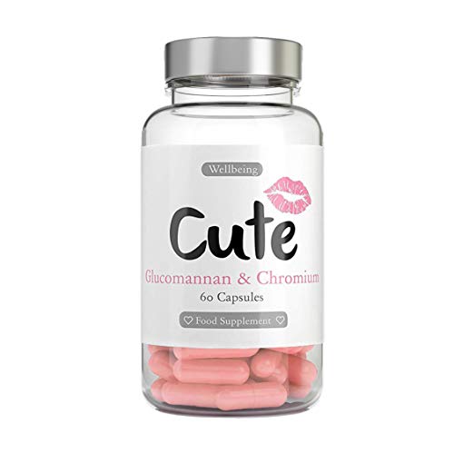 Cute Nutrition Glucomanano y Cromo con Fibra Natural para Quemar Grasa Píldoras de Dieta Seguras Efectivas y Fáciles de Tragar 60 cápsulas Cute Nutrition Glucomanano y Cromo con Fibra Natural para Quemar Grasa Píldoras de Dieta Seguras Efectivas y Fáciles de Tragar 60 cápsulas