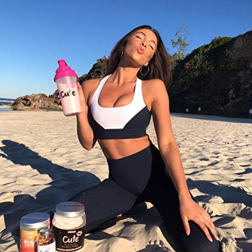 Cute Nutrition Shaker coctelera negra para mujer 700ml Duradero de alta calidad y sin BPA Cute Nutrition Shaker coctelera negra para mujer 700ml Duradero de alta calidad y sin BPA