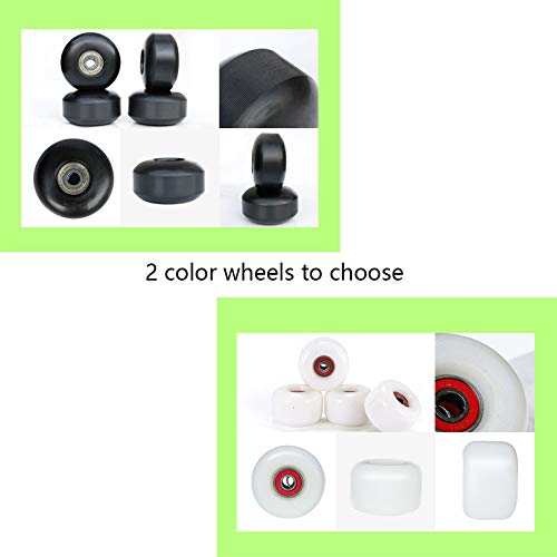 CUTEY Trucos estándar Complete Skateboard 31" a Cuadros patrón de 7 Capas de Arce Kick Doble Cubierta cóncava del Tablero del patín,White Bracket CUTEY Trucos estándar Complete Skateboard 31" a Cuadros patrón de 7 Capas de Arce Kick Doble Cubierta cóncava del Tablero del patín,White Bracket