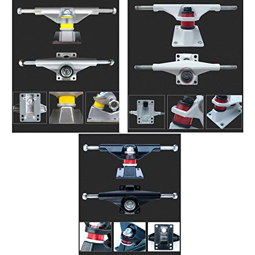 CUTEY Trucos estándar Complete Skateboard 31" a Cuadros patrón de 7 Capas de Arce Kick Doble Cubierta cóncava del Tablero del patín,White Bracket CUTEY Trucos estándar Complete Skateboard 31" a Cuadros patrón de 7 Capas de Arce Kick Doble Cubierta cóncava del Tablero del patín,White Bracket