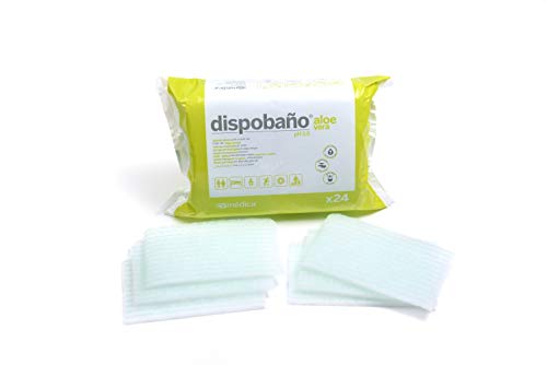 CV Medica Dispobaño Esponja Jabonosa Desechable para Pieles Sensibles, con Aloe Vera, pH5.5, 100g/m2, 12x20 cm, Paquete de 24 CV Medica Dispobaño Esponja Jabonosa Desechable para Pieles Sensibles, con Aloe Vera, pH5.5, 100g/m2, 12x20 cm, Paquete de 24