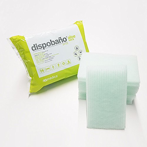 CV Medica Dispobaño Esponja Jabonosa Desechable para Pieles Sensibles, con Aloe Vera, pH5.5, 100g/m2, 12x20 cm, Paquete de 24 CV Medica Dispobaño Esponja Jabonosa Desechable para Pieles Sensibles, con Aloe Vera, pH5.5, 100g/m2, 12x20 cm, Paquete de 24