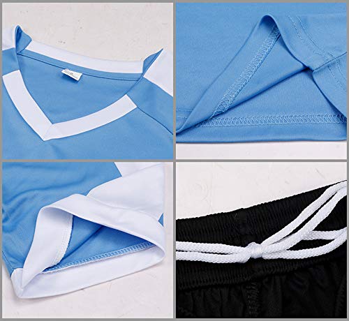 CWWAP Forlan 10 Camiseta de fútbol de Uruguay No. 9 Camiseta de hinchas, Camiseta de Jersey de fútbol elástica de poliéster y Pantalones Cortos Uniformes de Entrenamiento del Equipo-No.9-26 CWWAP Forlan 10 Camiseta de fútbol de Uruguay No. 9 Camiseta de hinchas, Camiseta de Jersey de fútbol elástica de poliéster y Pantalones Cortos Uniformes de Entrenamiento del Equipo-No.9-26