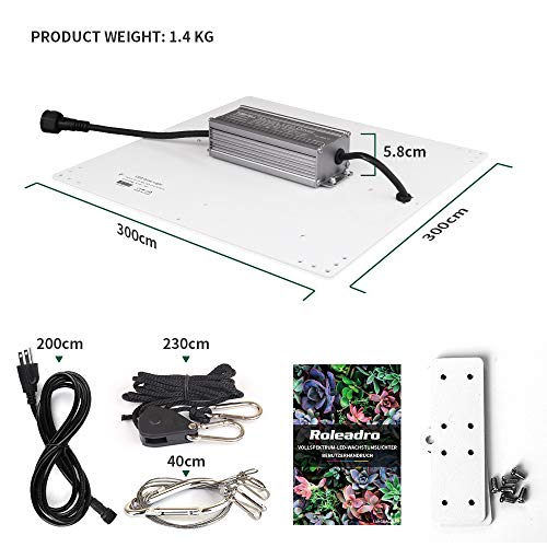 CXhome Lamparas Led Cultivo CX-1000 Full Spectrum Rojo & IR & Azul & 3000K Samsung LED & 6500K & 3500K True Full Driver Grow Light para Hidropónica Flores y Planta de Semillero Cultivo(240 Leds)