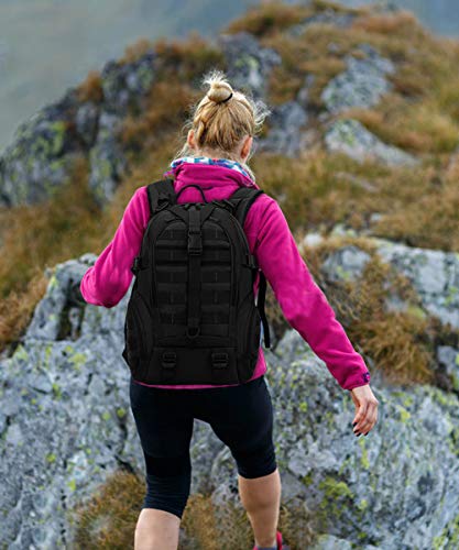 CX&LL 35L Mochila Táctica Impermeable Mochila Senderismo Molle Mochila Macuto Militar para Excursiòn Montañismo Ciclismo Escalada al Aire Libre Deporte Trekking (Negro) CX&LL 35L Mochila Táctica Impermeable Mochila Senderismo Molle Mochila Macuto Militar para Excursiòn Montañismo Ciclismo Escalada al Aire Libre Deporte Trekking (Negro)