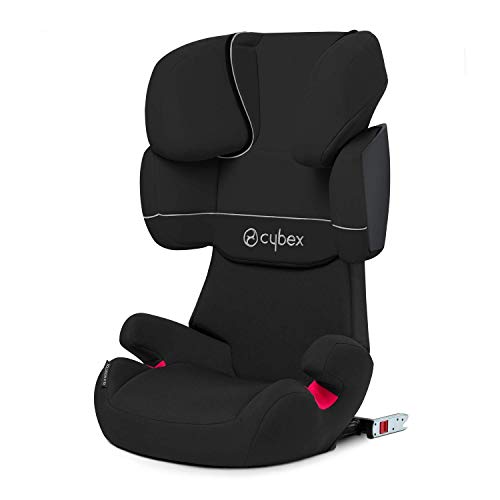 Cybex Solution X-Fix - Silla de coche grupo 2/3, para coches con ISOFIX, 15-36kg, desde los 3 hasta los 12 años, Negro (Pure Black)