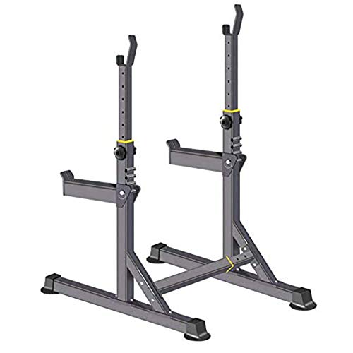 CYC Press de banca Ajustable Barra con Barra Rack Barra con Barra Multifuncional Levantamiento de Pesas Marco de la Cama Bicicleta de Ejercicio Fitness,Negro