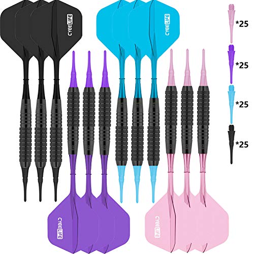 CyeeLife Dardos de Plastico 16 Gramos,Nuevo estilo 4 colores CyeeLife Ejes,dianas electronicas dardos CyeeLife Dardos de Plastico 16 Gramos,Nuevo estilo 4 colores CyeeLife Ejes,dianas electronicas dardos