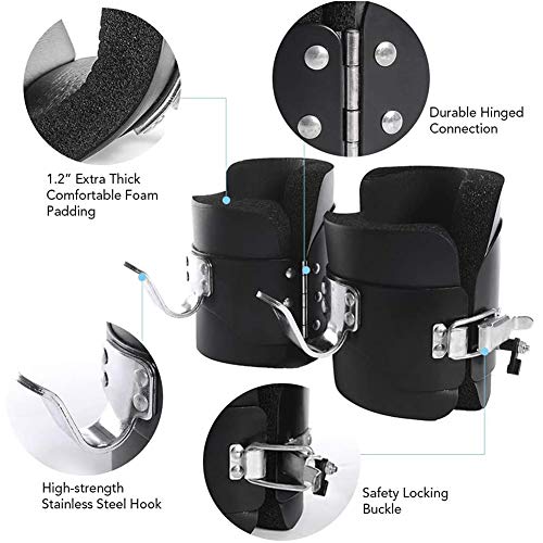 CYQAQ Botas de inversión Anti-Gravedad Abdominales Abdominales Abdominales Sentarse Ganchos Bar Terapia Core Gym Fitness Ejercitador CYQAQ Botas de inversión Anti-Gravedad Abdominales Abdominales Abdominales Sentarse Ganchos Bar Terapia Core Gym Fitness Ejercitador