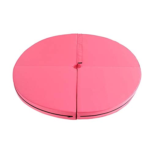 CYSHAKE 120 * 5-10 cm Pole Plegable PROTECCIÓN DE PUBLIMA Mat Redondo DE Yoga Mat Interior GIMNY Equipo DE Fitness (Color : Pink)
