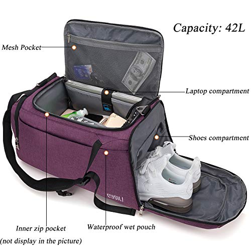 CySILI Bolsa de Deporte con Compartimento para Zapatos y Bolsillo Mojado, Bolsa de Gimnasio Impermeable para Hombres y Mujeres, Viaje Duradero con Cerradura de combinación CySILI Bolsa de Deporte con Compartimento para Zapatos y Bolsillo Mojado, Bolsa de Gimnasio Impermeable para Hombres y Mujeres, Viaje Duradero con Cerradura de combinación