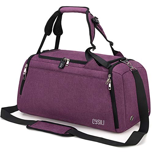 CySILI Bolsa de Deporte con Compartimento para Zapatos y Bolsillo Mojado, Bolsa de Gimnasio Impermeable para Hombres y Mujeres, Viaje Duradero con Cerradura de combinación CySILI Bolsa de Deporte con Compartimento para Zapatos y Bolsillo Mojado, Bolsa de Gimnasio Impermeable para Hombres y Mujeres, Viaje Duradero con Cerradura de combinación