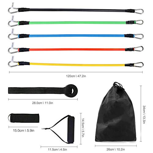 cz hezhu eu Bandas Resistencia Ejercicios Yoga 11Pcs Set Tubos de Entrenamiento físico cz hezhu eu Bandas Resistencia Ejercicios Yoga 11Pcs Set Tubos de Entrenamiento físico
