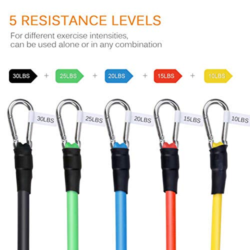 cz hezhu eu Bandas Resistencia Ejercicios Yoga 11Pcs Set Tubos de Entrenamiento físico cz hezhu eu Bandas Resistencia Ejercicios Yoga 11Pcs Set Tubos de Entrenamiento físico