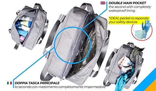 Daabliz - Bolsos 40x20x25 Ryanair y Vueling - Bolsa Viaje/Maleta De Cabina Hombre Mujer Juvenil - Viajes Negocios Diaria Casual - Gran Capacidad 20l, Mochila Antirrobo, Impermeable (Gris)