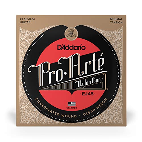 D'Addario EJ45 - Juego de Cuerdas para Guitarra Clásica de Nylon (Tensión Normal), Transparente D'Addario EJ45 - Juego de Cuerdas para Guitarra Clásica de Nylon (Tensión Normal), Transparente