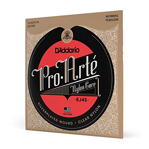 D'Addario EJ45 - Juego de Cuerdas para Guitarra Clásica de Nylon (Tensión Normal), Transparente D'Addario EJ45 - Juego de Cuerdas para Guitarra Clásica de Nylon (Tensión Normal), Transparente