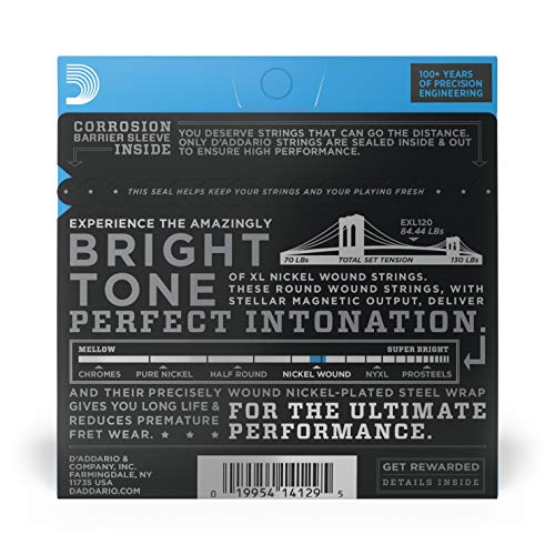 D'Addario EXL120 - Juego de cuerdas para guitarra eléctrica de níquel, 9-42 D'Addario EXL120 - Juego de cuerdas para guitarra eléctrica de níquel, 9-42