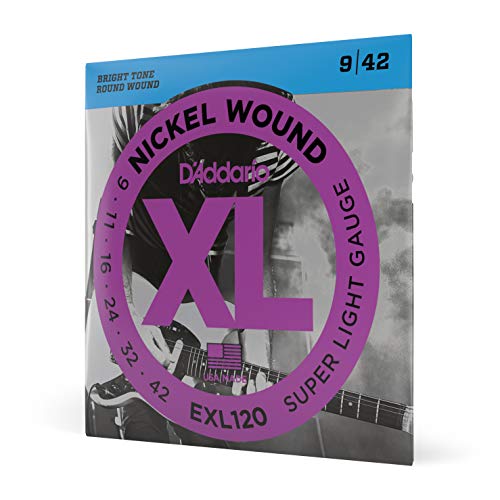 D'Addario EXL120 - Juego de cuerdas para guitarra eléctrica de níquel, 9-42 D'Addario EXL120 - Juego de cuerdas para guitarra eléctrica de níquel, 9-42