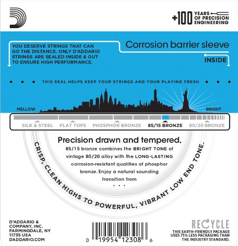 D'Addario EZ910 Juego de cuerdas para guitarra acústica de bronce, 011' - 052' D'Addario EZ910 Juego de cuerdas para guitarra acústica de bronce, 011' - 052'