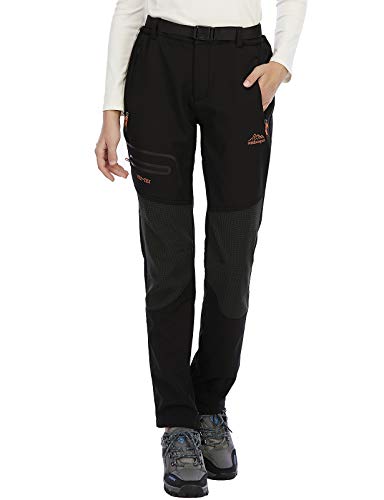 DAFENP Pantalones Trekking Mujer Impermeable Pantalones de Escalada Senderismo Alpinismo Invierno Polar Forrado Aire Libre KZ1662W-Black1-M DAFENP Pantalones Trekking Mujer Impermeable Pantalones de Escalada Senderismo Alpinismo Invierno Polar Forrado Aire Libre KZ1662W-Black1-M
