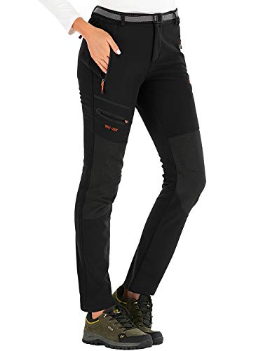 DAFENP Pantalones Trekking Mujer Impermeable Pantalones de Escalada Senderismo Alpinismo Invierno Polar Forrado Aire Libre KZ1662W-Black1-M DAFENP Pantalones Trekking Mujer Impermeable Pantalones de Escalada Senderismo Alpinismo Invierno Polar Forrado Aire Libre KZ1662W-Black1-M