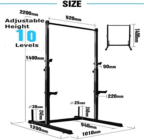 DAGCOT Torre de Potencia Equipo de Entrenamiento Multifuncional Multifuncional Torre de Poder Multifuncional Torre de Barra Ajustable Rack de Barbacoa Prensa Equipo de hogar for el hogar Gimnasio