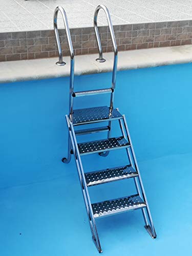 Dahlia Escalera de Piscina Adaptable a su Escalera de 4 peldaños de Acceso facil para Personas con Movilidad Reducida Dahlia Escalera de Piscina Adaptable a su Escalera de 4 peldaños de Acceso facil para Personas con Movilidad Reducida