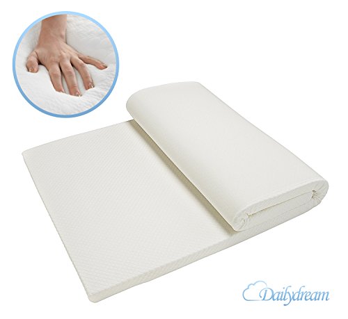 DAILYDREAM Colchón topper viscoelástico "de lujo", de espuma con efecto memoria, 90x200x5cm DAILYDREAM Colchón topper viscoelástico "de lujo", de espuma con efecto memoria, 90x200x5cm