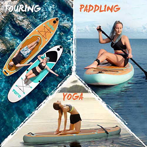 DAMA - Tabla de surf de remo inflable, textil de punto y PVC, tabla de viaje, tabla de yoga, aleta, bomba manual, correa, para jóvenes y principiantes DAMA - Tabla de surf de remo inflable, textil de punto y PVC, tabla de viaje, tabla de yoga, aleta, bomba manual, correa, para jóvenes y principiantes