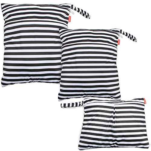 Damero 3pcs Bolsas para Pañales Organizador para Viaje Tiras negras Damero 3pcs Bolsas para Pañales Organizador para Viaje Tiras negras