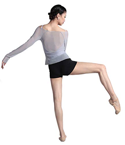 DANCEYOU Flexible Pantalones Cortos de Danza Shorts de Yoga Ballet pantalón de Deportes Deporte para Niñas y Mujer Negro L DANCEYOU Flexible Pantalones Cortos de Danza Shorts de Yoga Ballet pantalón de Deportes Deporte para Niñas y Mujer Negro L