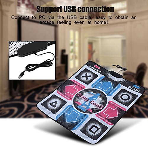 Dancing Mat Pad, Juego Antideslizante Duradero Resistente al Desgaste Dancing Step Dancer Blanket con USB para PC, Plug and Play para Jugador