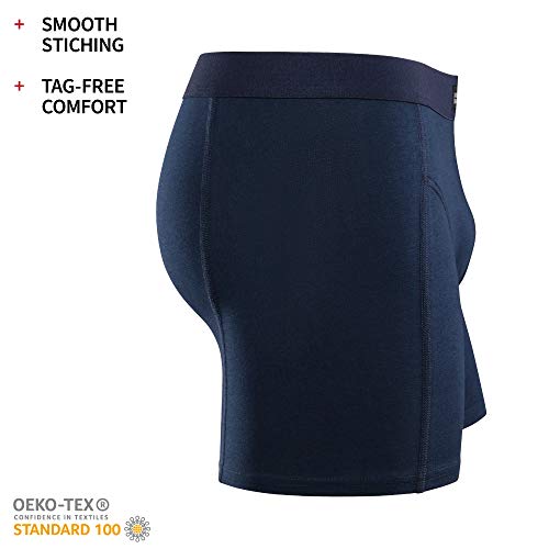DANISH ENDURANCE Bóxers para Hombre Pack de 3 (Multicolor: Negro, Azul Marino, Azul Camuflaje, Medium) DANISH ENDURANCE Bóxers para Hombre Pack de 3 (Multicolor: Negro, Azul Marino, Azul Camuflaje, Medium)