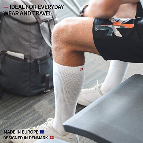 DANISH ENDURANCE Calcetines de Compresión de Algodón Orgánico Pack de 1 (Negro, EU 39-42,) DANISH ENDURANCE Calcetines de Compresión de Algodón Orgánico Pack de 1 (Negro, EU 39-42,)