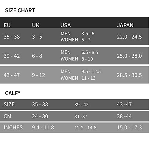 DANISH ENDURANCE Calcetines de Compresión de Algodón Orgánico Pack de 1 (Negro, EU 39-42,)